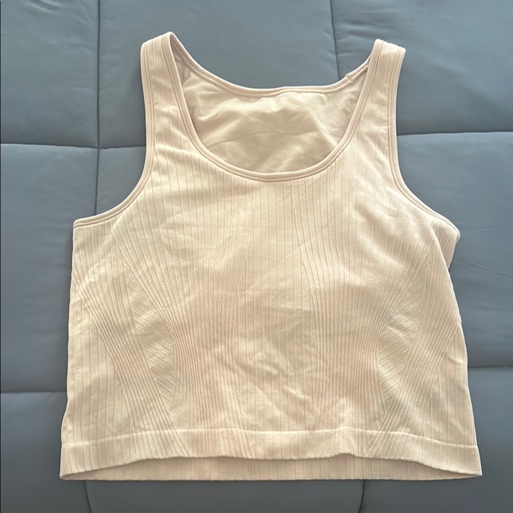 Lululemon Athletica Light Pink Ribbed Tank Top
